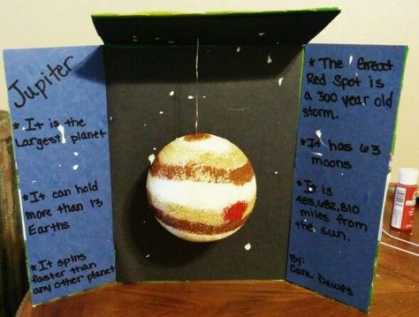 3rd Grade Planet Project, Diy Jupiter Planet Project, Jupiter School Project Ideas, Mars School Project, Jupiter Project For School, Planet Model Project, Saturn Facts, Jupiter Project, Saturn Project