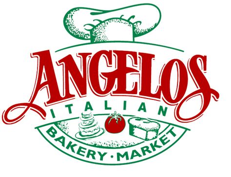 Angelos Italian Market Logo Italian Restaurant Decor, Market Logo, Bakery Sign, Italian Bakery, Pizza Logo, Italian Market, European Market, Food Logo Design, Restaurant Signs