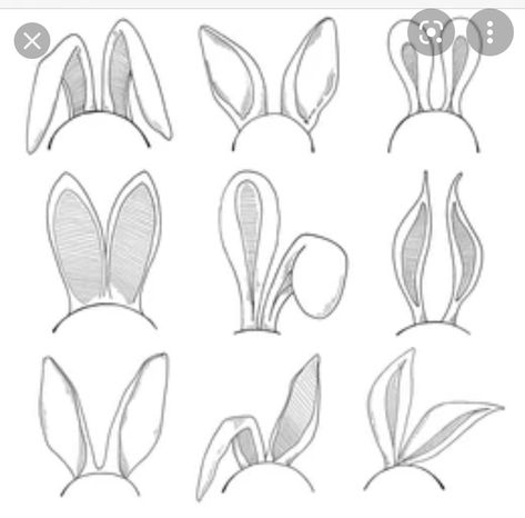 Bunny Nose Drawing, How To Draw Rabbit Ears, Rabbit Ears Tattoo, How To Draw Bunny Ears, Rabbit Ears Drawing, Bunny Ear Tattoo, Bunny Ears Tattoo, Bunny Ears Drawing, Bunny Tattoo