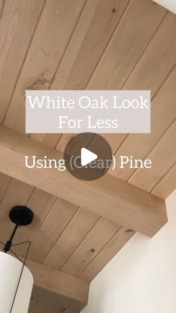 Paige Bower | Budget DIY + Custom Carpentry + Design on Instagram: "Do you also love the White Oak look but not the price?  Using (Clear) Pine wood + my go-to stain combo we were able to achieve the look of White Oak look but for much less!  Would you try this look for less in your home?  #whiteoaklookforless #whiteoaklook #fauxwhiteoak #clearpine" Best Stain Combo For Pine, Light Stain For Pine Wood, Pine To Look Like White Oak, Minwax Stains On Pine, Western Oak Wood Stain, Diy White Oak Stain, Pine Stained To Look Like White Oak, White Oak Look On Pine, Minwax White Oak Stain