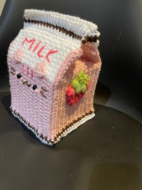 Crochet Milk Carton Bag, Crochet Milk Carton, Milk Crochet, Milk Carton Bag, Carton Of Milk, Matcha Milk, The Beginning Of Everything, Milk Carton, Aesthetic Pastel