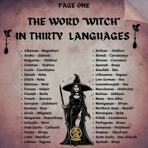 Magickal words in different languages . . . . #witchcraft #witchyaf #witchmemes #WitchesOfInstagram Witchy Words, Dark Witchcraft, Words In Different Languages, Divination Witch, Paganism Spells, Irish Gaelic, Witchy Things, Different Languages, Witchy Woman