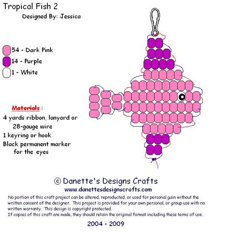 Pony Bead Fish Pattern, Pony Bead Fish, Pony Bead Fish Keychain, Bead Pets Pattern Easy, Bead Animals Patterns Easy, Bead Animal Keychain, Beaded Keychain Animals, Beaded Animal Keychain Tutorial, Bead Pets