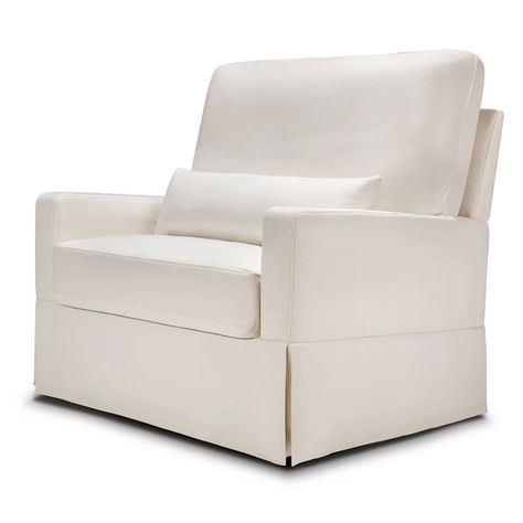 Namesake Crawford Pillowback Chair And A Half, Comfort Swivel Glider In Eco-Performance Fabric | Water Repellent & Stain Resistant | Wayfair Nursing Twins, Swivel Glider Chair, Cozy Seats, Nursery Chair, Glider Chair, Chair And A Half, Swivel Glider, Modern Nursery, Sit Back And Relax