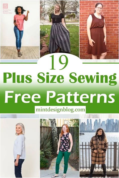 Sewing Patterns For Beginners, Shirt Patterns For Women, Dress Sewing Patterns Free, Sewing Patterns Free Women, Plus Size Sewing Patterns, Plus Size Patterns, Plus Size Sewing, Printable Sewing Patterns, Dress Patterns Free