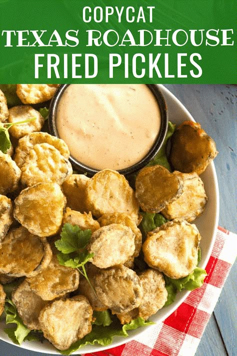 Texas Roadhouse Fried Pickles, Easy Deep Fried Pickles, Deep Fried Pickles Recipe, Easy Fried Pickles, Copycat Texas Roadhouse, Deep Fried Pickles, Fried Pickles Recipe, Best Appetizer, Deep Fried Appetizers