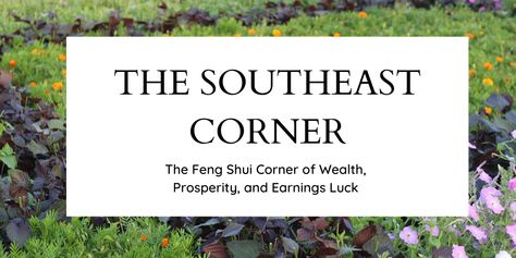 southeast corner of wealth prosperity Money Corner, Wealth Corner, Grow Money, Feng Shui Symbols, Water Symbol, Negative Numbers, Corner Garden, Modern Victorian, Ways To Earn Money