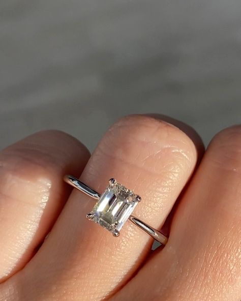 Emerald Cut Ring, Wedding Studs, Cathedral Setting, Ring Pop, Emerald Cut Rings, Emerald Cut Diamond, Hidden Halo, Jewellery Inspiration, Emerald Cut Diamonds