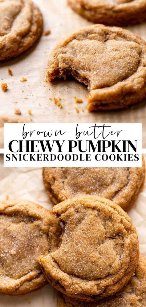 Pumpkin Snickerdoodle Cookies, Fall Cookie Recipes, Fall Baking Recipes, Holiday Baking Recipes, Snickerdoodle Cookies, Study Session, Chill Time, Pumpkin Recipes Dessert, Fall Flavors