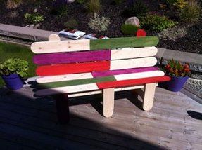 Popsicle Stick Bench: 6 Steps (with Pictures) Popsicle Stick Art, Ice Cream Stick Craft, Disneyland Photos, Diy Popsicle, Popsicle Crafts, Pop Stick, Woodworking Bench Plans, Barn Wood Crafts, Fairy Furniture