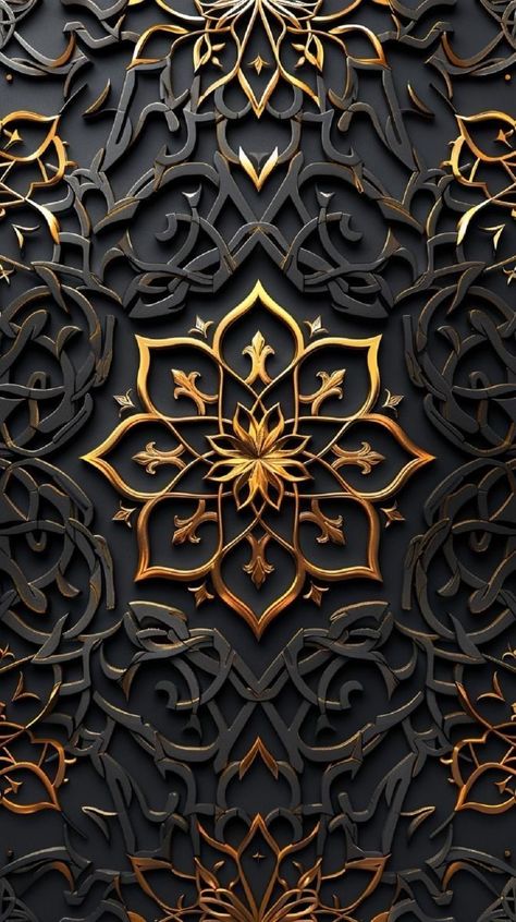 زخرفه اسلاميه Interior Wall Cladding Ideas, Gold Phone Wallpaper, Wall Cladding Ideas, Interior Wall Cladding, Black And Gold Wallpaper, Modern Interior Wall, Cladding Ideas, Gold Abstract Wallpaper, Gold And Black Wallpaper