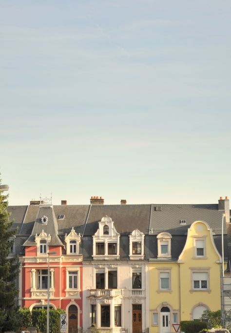 Some houses in Belair, Luxembourg. Luxembourg House, Luxembourg Gardens Photography, Remich Luxembourg, Luxembourg Instagram Spots, Action Board, Luxembourg City, Architecture Ideas, Western Europe, Luxembourg