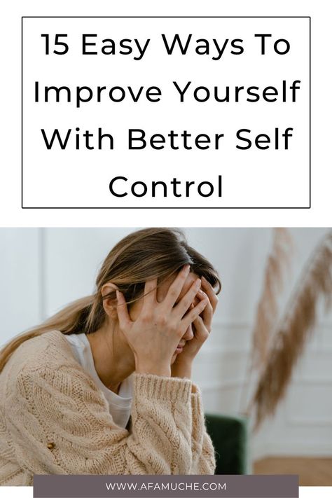 Self Control Books, Learn Self Control, Ways To Improve Yourself, Be Disciplined, Better Self, Avoid Distractions, Accountability Partner, Life Journal, Love Yourself First