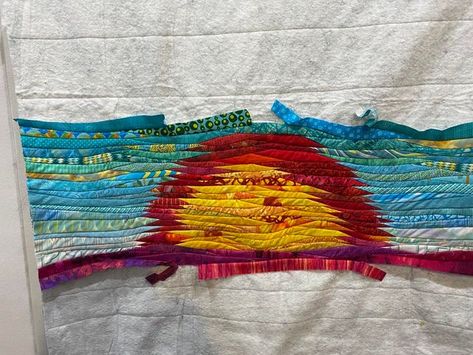 Ann Brauer on Instagram: "And it is started!!! My new quilt for my two shows in March—Baltimore and Paradise Marlborough. So much to do but I am excited about it. #workinprogress #craftcouncil #americanmadecraft #paradisecityartsfestival #artquilt #onepieceatatime #modernquilt." Cornice Ideas, Ann Brauer, Paradise City, Birds Of Paradise, Cornice, Art Festival, Modern Quilts, Art Quilts, American Made