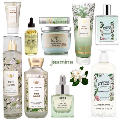 White Jasmine Bath And Body Works, How To Smell Like Jasmine, Smell Like Jasmine, Scent Layering, Jasmine Perfume, Fragrance Lab, Egyptian Beauty, Jasmine Scent, Fragrances Perfume Woman