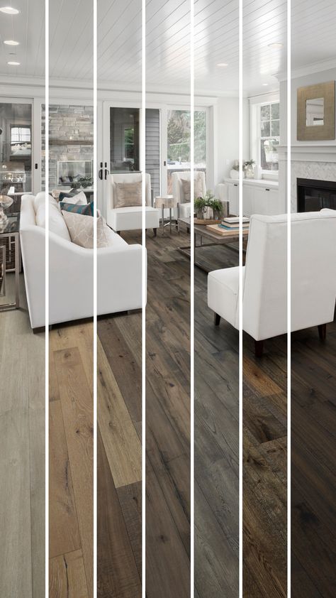 If you’re looking for hardwood flooring ideas for your living room, look no further. We’ve paired one living room with a more traditional design with six different LIFECORE engineered wood floor options to help you visualize the perfect aesthetic for your space.