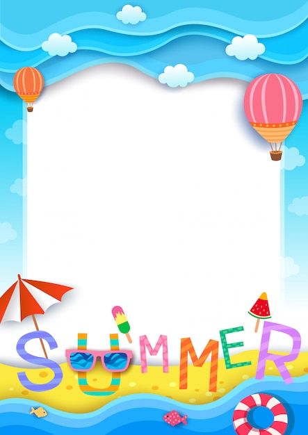 Traveling Background, Wallpaper Backgrounds Summer, Backgrounds Summer, Summer Kids Party, Color Worksheets For Preschool, Summer Frame, Holiday Homework, Ocean Birthday Party, Kitty Party Games