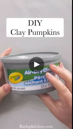 Air Dry Clay Pumpkin Diy, Diy Clay Pumpkin, Clay Pumpkin Diy, Air Dry Clay Pumpkins, Back To School Stuff, Clay Pumpkins, Burlap Kitchen, Clay Pumpkin, Plastic Pumpkins