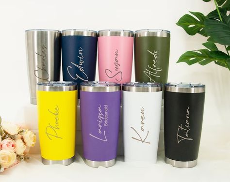 Personalized Tumbler20oz Metal Insulated Water Bottlewith - Etsy Thailand Brother Graduation Gift, Groomsmen Sunglasses, Tumbler With Name, Groomsmen Flask, Engraved Yeti, Metal Tumbler, Bridesmaid Tumbler, Personalised Glasses, Monogram Tumbler