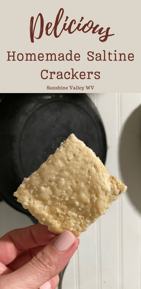 It’s soup season, and that calls for some delicious homemade saltine crackers! How To Make Saltine Crackers, Homemade Saltine Cracker Recipes, Saltine Cracker Recipes Homemade, Homemade Saltines Recipe, Diy Saltine Cracker Recipes, Homemade Crackers Recipe Simple, Easy Homemade Cracker Recipe, Home Made Cheese Crackers, Sourdough Saltine Crackers