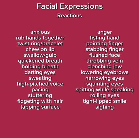 Expression Writing, Facial Expression Writing, Describing Expressions, Facial Descriptions Writing, Facial Expressions For Writing, Writing Face Expressions, Expression In Writing, How To Write Expressions, Expressions Writing