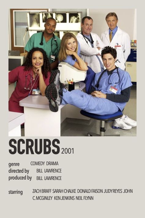 You Poster Tv Show, Scrubs Poster, Scrubs Show, Scrubs Tv Show Aesthetic, Scrubs Tv Show, Scrubs Tv Show Poster, Polaroid Poster Shows, Greys Anatomy Film Poster, Greys Anatomy Characters Polaroid Poster