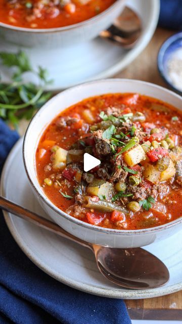 7.3K views · 584 comments | Autumn Michaelis | GF+DF, Paleo, Whole30 on Instagram: "NEW: WHOLE30 HAMBURGER SOUP - ✨COMMENT “recipe” to get it sent to your DMs!✨ A 30-minute nourishing meal with only 10 minutes of prep time.

Simple ingredients, budget-friendly, with a result my kids ate up. It can be made in the Instant pot or on the stove and is super flexible plus Whole30, Paleo, gluten-free + dairy-free, with keto and plant-based options.

An EASY weeknight dinner you need to add to your rotation!

👉🏻COMMENT “recipe” to get it straight to your DMs. Or, visit my website and search “hamburger soup” to find it there.

https://wholefoodfor7.com/whole30-hamburger-soup/

#whole30recipes #whole30meals #whole30recipe #whole30life #whole30lifestyle #whole30dinner #whole30food #whole30compliant Whole30 Dinners, Hamburger Soup, Easy Weeknight Dinner, Insta Pot, Super Flexible, Easy Weeknight, Easy Weeknight Dinners, Whole 30 Recipes, Whole 30