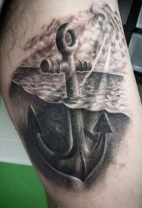 Family Anchor Tattoos, Navy Anchor Tattoos, Traditional Anchor Tattoo, Nautical Tattoo Sleeve, Navy Tattoos, Boat Tattoo, Anchor Tattoo Design, Anker Tattoo, Compass Tattoo Design