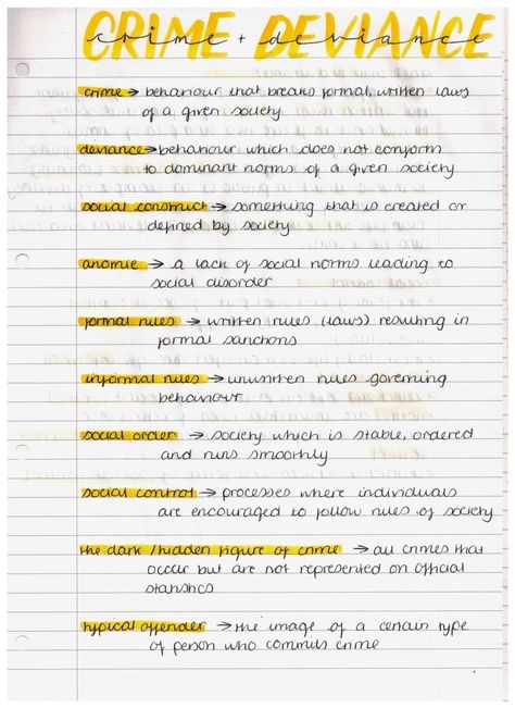 Revision Notes A Level Criminology, Sociology A Level Education Notes, Law A Level Notes, Law And Criminology Notes, Sociology Education Notes, Law Revision Notes, Sociology Revision Notes, A Level Sociology Notes, Sociology Gcse Revision