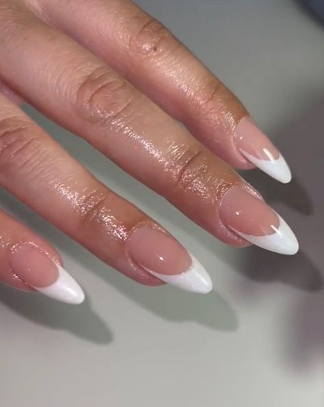 Thick White Tip Nails, Chunky White French Tip Nails, Thicker French Tip Nails, Thick Tip French Nails, French Manicure Thick White, White On Pink French Tip, French Tip Thick White, Big French Tip Nails, French Nails Thick White