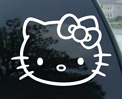 Window Vinyl Decal Sticker wide 4 of Hello Kitty car "(Color: White) Car Sticker (parallel import goods) (japan import) Sticker Hello Kitty, Hello Kitty Car Accessories, Cute Car Decals, Hello Kitty Car, Joker Batman, Cat Window, Car Window Stickers, Car Window Decals, White Car