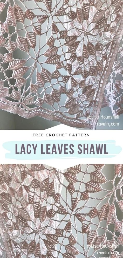 Square Lace Crochet Pattern, Crochet Leaf Shawl Free Pattern, Crochet Leaf Shawl, Crochet Spring Patterns Free, Crochet Lace Stitch Pattern, Lacy Scarf Crochet Pattern Free, Wearable Crochet Projects, Crochet Wedding Shawl Pattern, Lacy Crochet Shawl Pattern Free