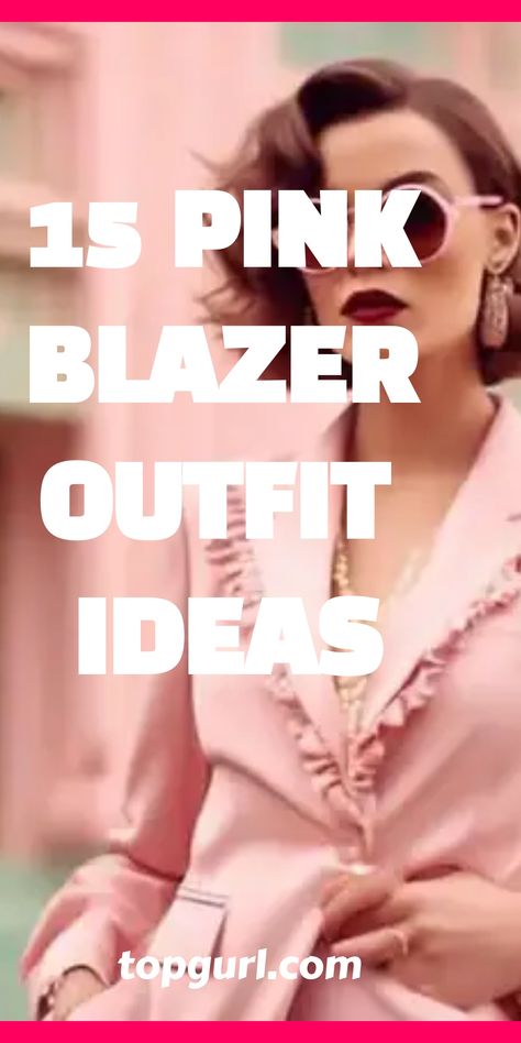 Get inspired with chic and versatile pink blazer outfit ideas that promise to elevate your style for any occasion. Hot Pink Blazer Outfit, Pink Blazers, Semi Formal Outfits For Women, Pink Blazer Outfit, Blazer Outfit Ideas, Hot Pink Blazer, Office Heels, Hot Pink Blazers, Reflective Sunglasses