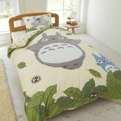 Totoro Bedroom, Kawaii Room, My Neighbor Totoro, Comforter Cover, Miyazaki, Dream House Decor, My New Room, Dream Room, New Room