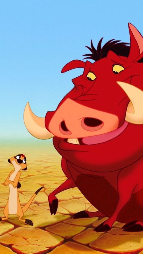 Nathan Lane provided the perfect voice to one of the original sassy Disney characters. Pumba Lion King, Funny Disney Characters, Wallpapers Disney, Disney Sidekicks, Lion King Timon, هاكونا ماتاتا, Lion King Pictures, Lion King Movie, The Lion King 1994