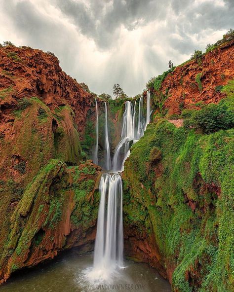 MOROCCO on Instagram: “Ouzoud waterfalls 💙❤🍃🌅🌊 Getting fresh in the outskirts of Marrakesh _ 📷 @windowofwebb” Ouzoud Falls Morocco, Morocco Itinerary, Morocco Tours, Desert Travel, Desert Tour, Visit Morocco, Morocco Travel, Marrakech Morocco, Round The World