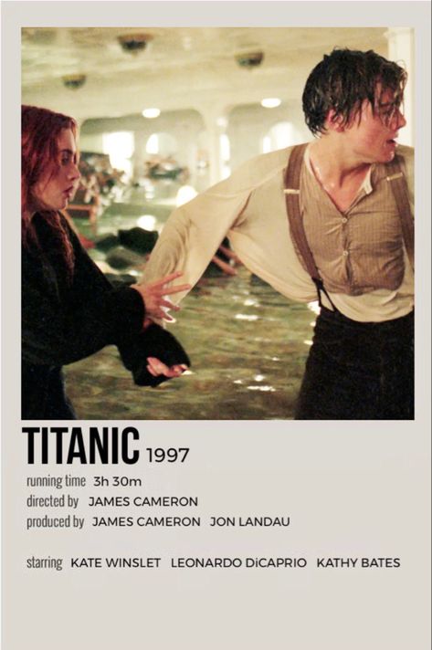 Titanic Movie Poster, Polaroid Movie Poster, Indie Movie Posters, Movie Journal, Movie Collage, Polaroid Posters, Leonardo Dicaprio 90s, Titanic Movie, Film Posters Minimalist