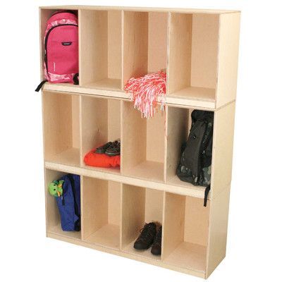 Wood Designs 3 Tier 4 Wide Kids Locker Preschool Cubbies, Kids Locker, Daycare Furniture, Wood Lockers, Locker Designs, Home Lockers, School Storage, Wood Designs, Home Center