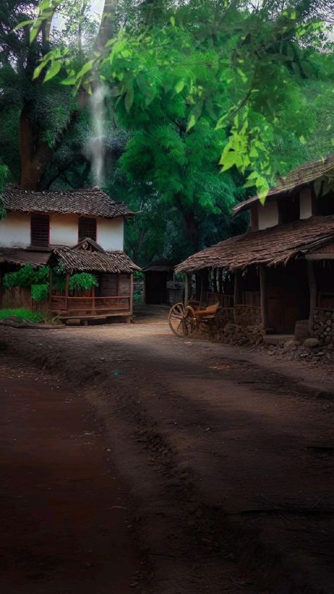 Indian Village Wallpaper, Indian Village Photography, Village Background Indian, Sky Rain, Street Photography People, Photography People, Village Photography, Dream Place, Scenery Pictures