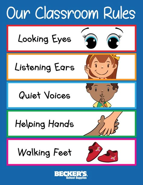 We've put together these tips for introducing rules in your preschool classroom plus a handy printable classroom rules poster. Take a look & let us know what you think! #preschool #classroomrules Kindergarten Classroom Rules, Preschool Classroom Rules, Classroom Rules Printable, Preschool Rules, Uppfostra Barn, Rules Poster, Classroom Rules Poster, Prek Classroom, Classroom Expectations