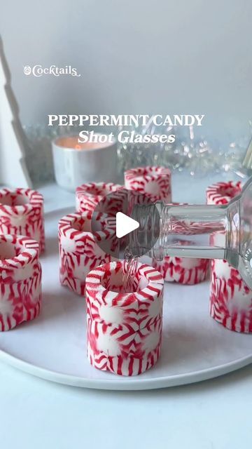 Cocktails (21+ to follow) on Instagram: "Elevate your holiday parties with these Peppermint Candy Shot Glasses ✨ Create your own by getting the silicone shot glass mold from the link in our bio.

@cocktails may earn commission through links on our social.

#peppermintshotglasses #peppermint #shotglasses #holidaycocktails #shots #christmas" Peppermint Candy Shot Glasses, Peppermint Shot Glasses, Candy Shot Glasses, Shot Glass Mold, Candy Shots, Christmas Drinks Alcohol Recipes, Christmas Shots, Christmas Drinks Alcohol, Bar Snacks