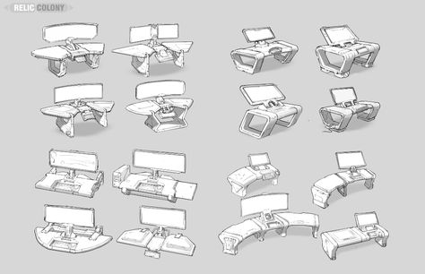 ArtStation - Sci-fi desks Sci Fi Desk, Sci Fi Control Panel, Sci Fi Table, Futuristic Workstation, Sci Fi Spaceship Concept Art, Futuristic Classroom, Sci Fi Office, Sci Fi Spaceship Interior, Cyberpunk Desk