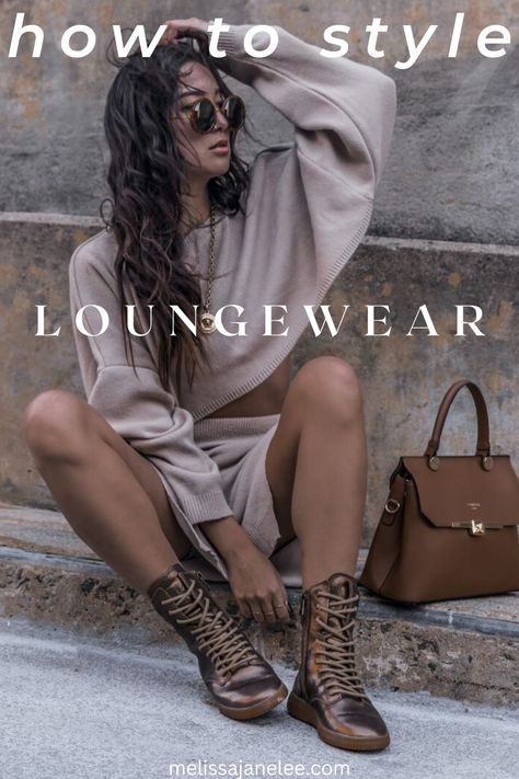 woman wearing neutral loungewear set Lounge Wear Outfits Stylish, Lounge Wear Aesthetic, Lounge Wear Outfits, Outfits Stylish, Loungewear Outfits, Style Tips, Bohemian Chic, Styling Tips, How To Style