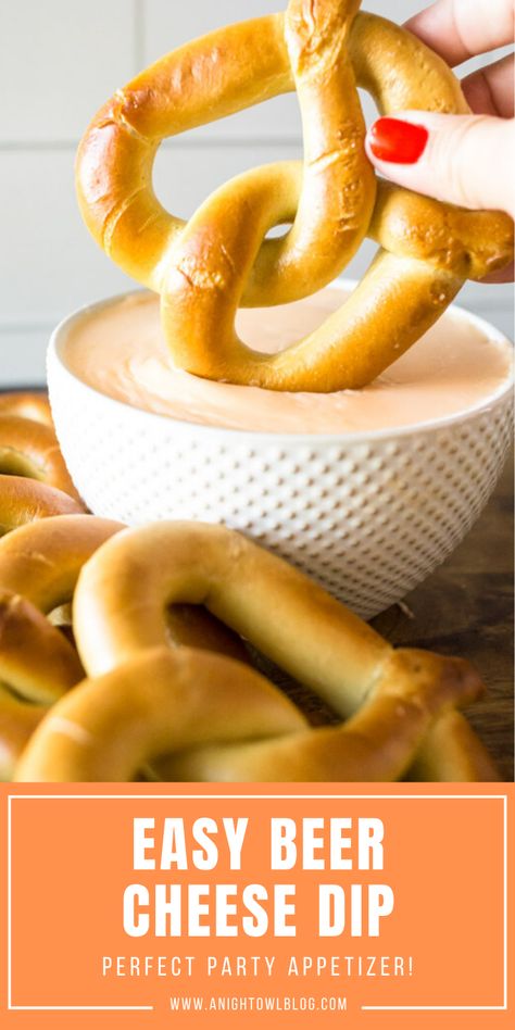 Made with just a few simple ingredients, this Easy Beer Cheese Dip is easy to make and a delicious appetizer your guests will love! #Appetizer #Recipe Diy Beer Cheese Dip, Simple Beer Cheese Dip, Easy Beer Cheese Dip 3 Ingredients, Easy Beer Cheese Dip, Hot Beer Cheese Dip, Easy Beer Cheese, Party Meals, Beer Cheese Recipe, Beer Cheese Dip Recipe