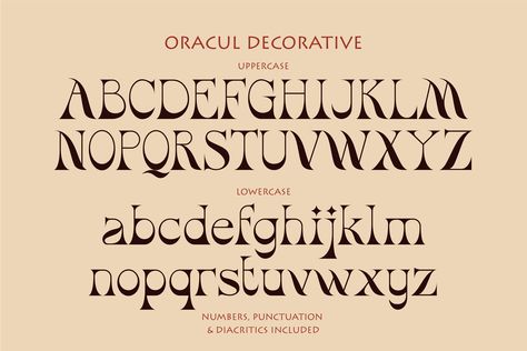 Oracul - Bohemian Display Font by Struvictory.art on @creativemarket German Font, Bohemian Font, Aesthetic Handwriting, Font Design Alphabet, Magic Font, Fonts Dafont, Best Canva Fonts, Retro Type, Fonts Cursive