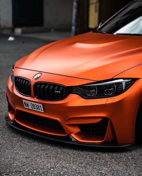 BMW F80 M3 in Satin Chrome Orange wrap @dani_f8x Car Aesthetic Bmw, Old Bmw Cars, Bmw Car Aesthetic, Bmw I8 Black, 2023 Mclaren, Bmw M4 Gts, Cars Mclaren, Bmw M Series, Royce Car