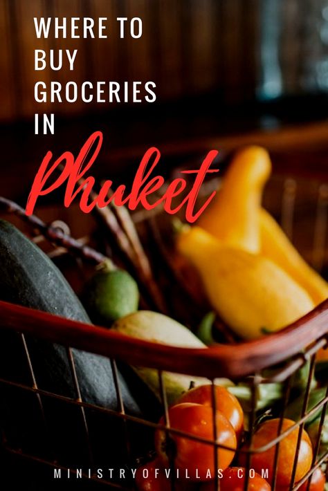 Find the best supermarkets in Phuket and keep your food costs down while travelling in Thailand. Check out the best places to buy groceries in Phuket, Thailand. Phuket Shopping, Phuket Food, Food Cost, Travel Thailand, Buying Groceries, Phuket Thailand, Happy Travels, Koh Samui, Chiang Mai