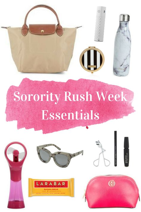 Rush Week Essentials, Rush Bag Essentials, College Sorority Outfits, Sorority Tips, Ua Dorm Room, Ole Miss Sorority, Sorority Outfit Ideas, Sorority Recruitment Outfits Rush Week, Rush Outfit Ideas