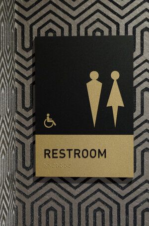 Washroom Signage, Restroom Signage, Casino Interior, Toilet Signage, Bathroom Signage, Restrooms Signage, Ada Signage, Wc Sign, Hotel Signage