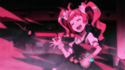 Hot Pink, Gif, Tumblr, Red, Anime, Hair, Pink